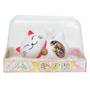 Solar Powered 9CM Maneki Neko Welcome Luck Beckoning Fortune Cat! (Sleeping Buddha pose)-4