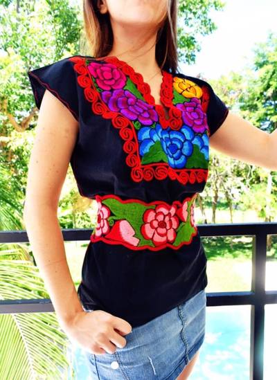 MEXICAN HANDMADE EMBROIDERED BELT 