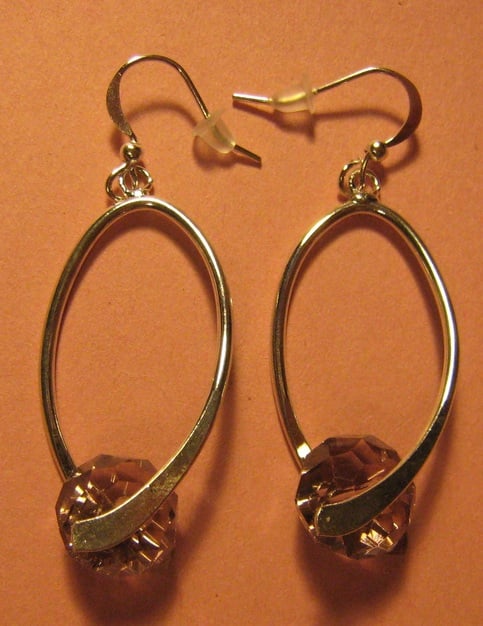 Smoky Quartz Crystal Dangle Earrings