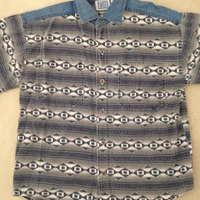 Boys Printed Button Down - Thumbnail 1