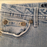 Flared Light Wash Denim Jeans - Thumbnail 3