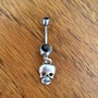 Skull Belly Ring Black  - Thumbnail 1