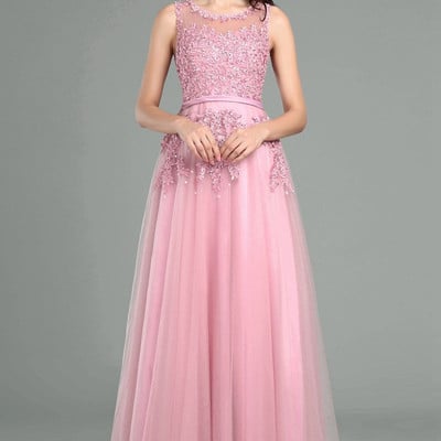 Elegant pink evening gown