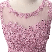Elegant Pink Evening Gown - Thumbnail 3