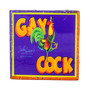 Handmade Coaster - Gay Rooster Vintage Citrus Crate Label - Handmade Recycled Tile Coaster - Thumbnail 1