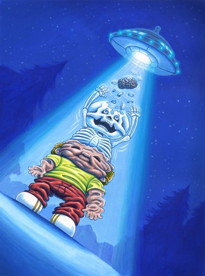 #100 Abduct JED / Take KEN Final Art - Garbage Pail Kids BNS2