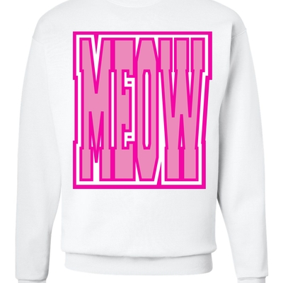 Meow crew neck sweatshirt # 1002w