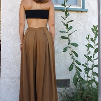 Vintage Brown Wide Pants - Thumbnail 1