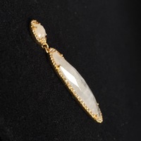 MIJA Moonstone & White Sapphire Earrings - Thumbnail 1