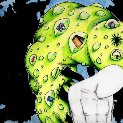 "mental monster 3: kleptomania" 4''x6'' print