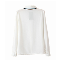 Sweet chiffon lace bowknot long sleeve shirts - Thumbnail 1