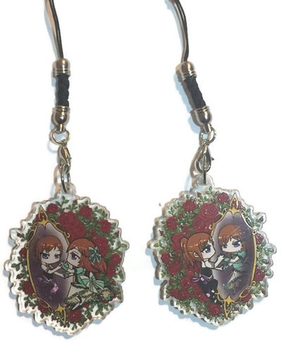 2" Alison/MC Double Sided Clear Charm