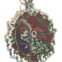 2" Alison/MC Double Sided Clear Charm - Thumbnail 1