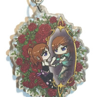 2" Alison/MC Double Sided Clear Charm - Thumbnail 2