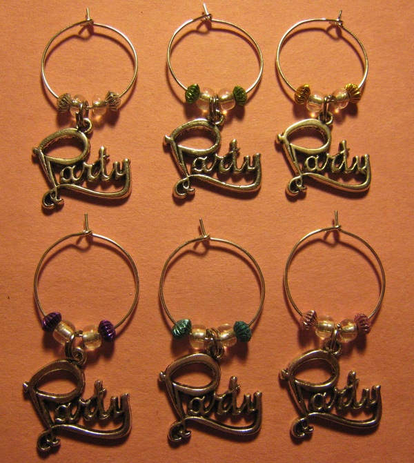 Party Wine Glass Charm Set