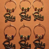 Party Wine Glass Charm Set