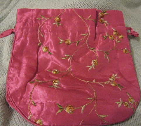Pink Embroidery Handbag