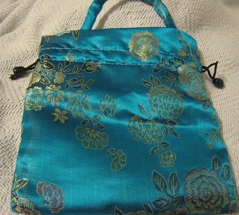 Teal Embroidery Purse