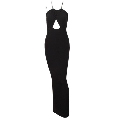 Black Crisscross Maxi Dress