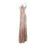 See Through Gold Sequin Evening Gown-2