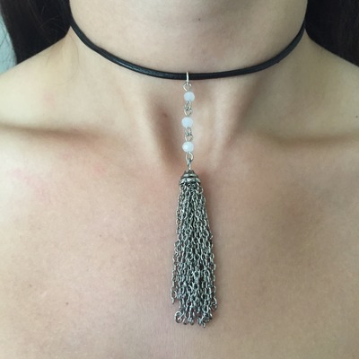 Silver Drip Choker