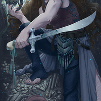 Tiefling & the Masks Print - Thumbnail 1