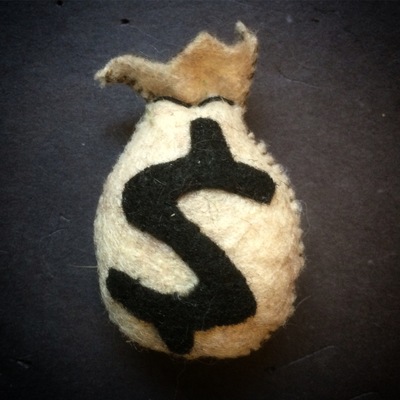'the money bag' custom catnip toy!