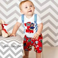 Boys Paw Patrol Birthday Outfit, Paw Patrol Birthday, Boys 1st Birthday Outfit - Thumbnail 1