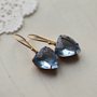 vintage sky blue earrings.-2