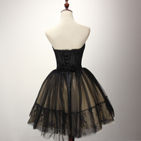 Beautiful Black and Champagne Tulle Homecoming Dresses 2016, Short Prom Dresses, Party Dresses  - Thumbnail 1