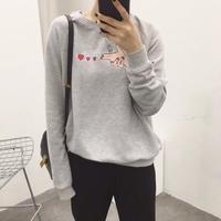 Harajuku Finger Heart Sweatshirt - Thumbnail 2