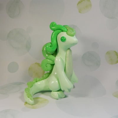 Light green glitter dragon