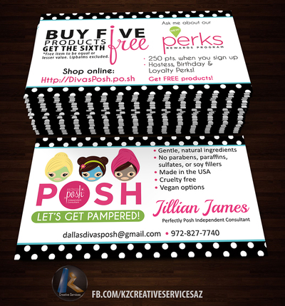 PERFECTLY POSH BUSINESS CARDS - 5