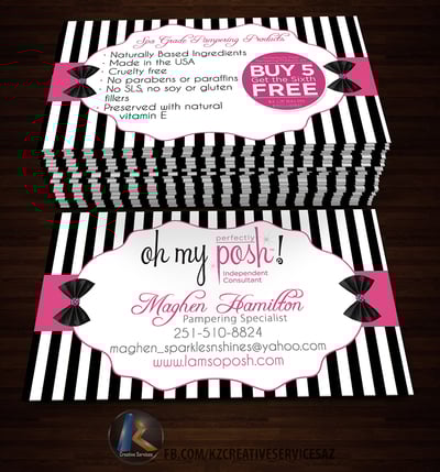 PERFECTLY POSH BUSINESS CARDS - 12