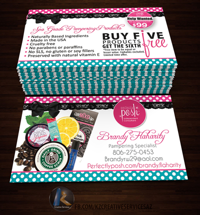 PERFECTLY POSH BUSINESS CARDS - 25