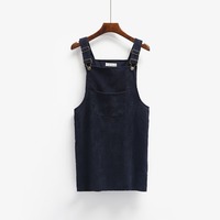 Mini Corduroy Suspender Dress - Thumbnail 2