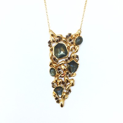 ALEXIS BITTAR "Gold Nugget" Necklace