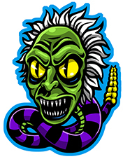 Rattler full color shaped vinyl sticker