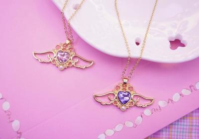 Sweet Heart Angel Wings Necklace