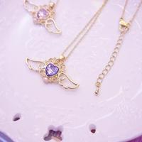 Sweet Heart Angel Wings Necklace - Thumbnail 1