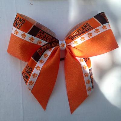 Glitter orange, cleveland browns, and orange/white paws