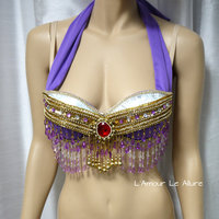 Espeon Bra Cosplay Dance Costume Rave Bra Rave Wear Halloween Burlesque Show Girl - Thumbnail 3