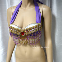 Espeon Bra Cosplay Dance Costume Rave Bra Rave Wear Halloween Burlesque Show Girl - Thumbnail 4