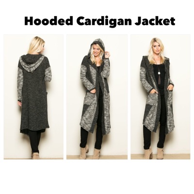 Hooded Cardigan Jacket-TDE