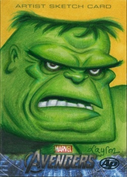 AVENGERS Hulk ARTIST PROOF Sketch Card #1