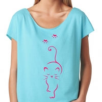 KITTY Ladies Terry Dolman Tee # 3001Blk - Thumbnail 3