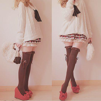 Sweet lace bowknot stockings - Thumbnail 1