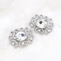 Victorian Style Rhinestone Crystal Wedding Bridal Shoe Clips Pair - Thumbnail 1