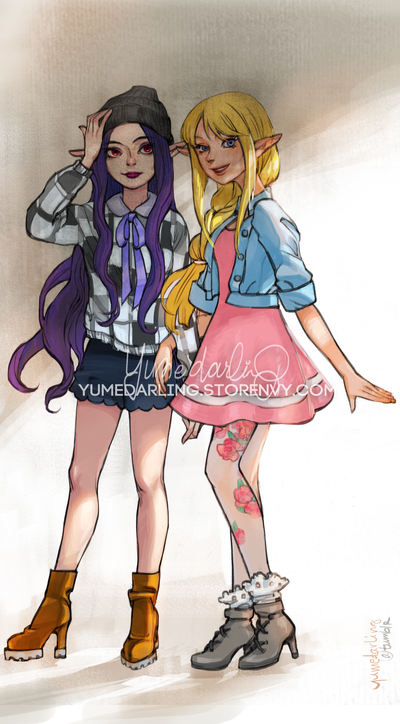 Postcard Print: Legend of Zelda "Zelda and Hilda" 