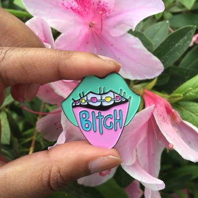 Bitch enamel pin